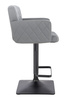FOTEL HR802KW SZARY CZARNA PODSTAWA