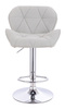 FOTEL HR111W SZARE BARANEK CHROMOWANA PODSTAWA