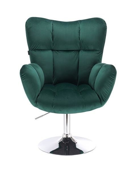 FOTEL HR650N BUTELKOWA ZIELEŃ WELUR