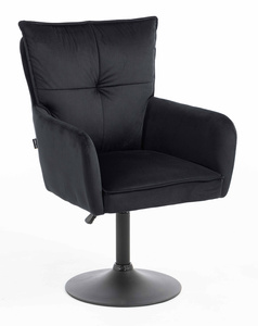 HOKER HR250N CZARNY WELUR  CZARNA PODSTAWA