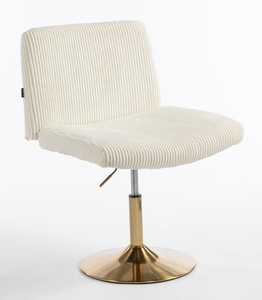 HOKER HR150N BIAŁY SZTRUKS ZŁOTA PODSTAWA