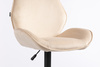 FOTEL HR350W KREMOWY WELUR CZARNA PODSTAWA