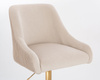 FOTEL HR920N KREMOWY WELUR ZŁOTA PODSTAWA