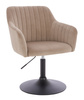 FOTEL HR190N LATTE WELUR CZARNA PODSTAWA