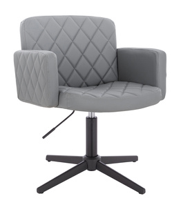 FOTEL HR802CROSS SZARY CZARNA PODSTAWA