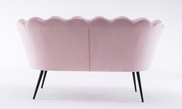 SOFA FREY PUDROWY RÓŻ CZARNE NOGI