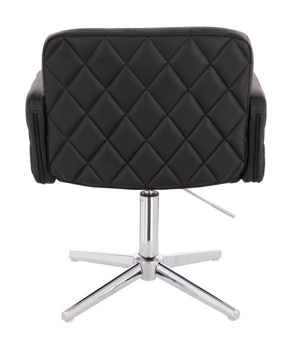 FOTEL HC802CROSS CZARNY CHROMOWANA PODSTAWA