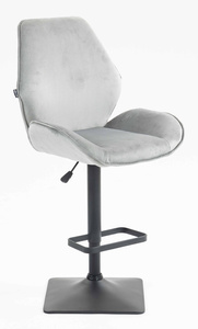 FOTEL HR350KW STALOWY WELUR CZARNA PODSTAWA