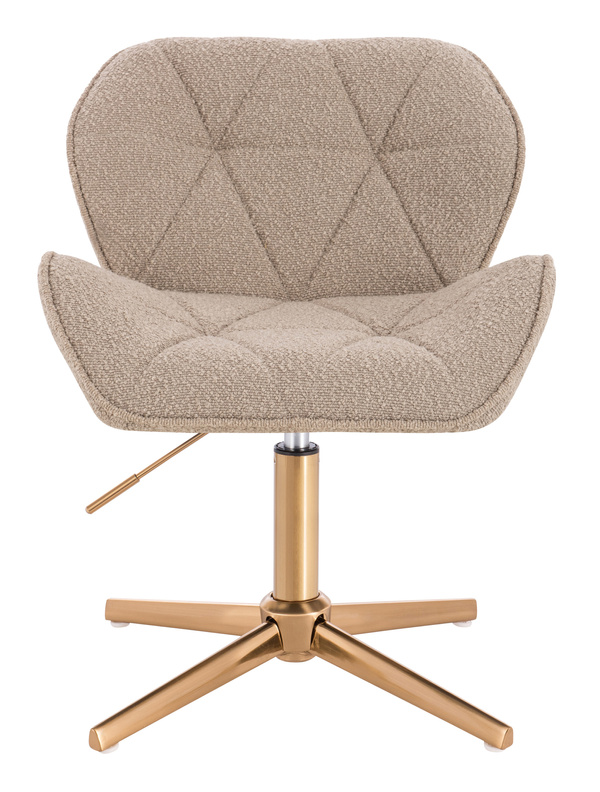 FOTEL HR111CROSS LATTE BARANEK ZŁOTA PODSTAWA