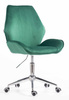 FOTEL HR350K BUTELKOWA ZIELEŃ WELUR CHROMOWANA PODSTAWA