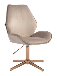 FOTEL HR350CROSS LATTE WELUR ZŁOTA PODSTAWA