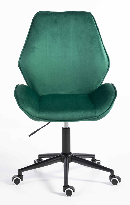 FOTEL HR350K BUTELKOWA ZIELEŃ WELUR CZARNA PODSTAWA