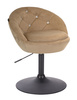 FOTEL HR948N LATTE WELUR CZARNA PODSTAWA
