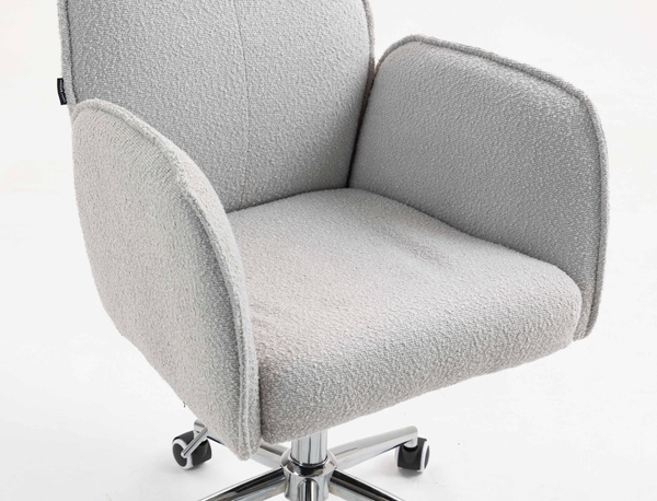 FOTEL HR280K SZARY BARANEK CHROMOWANA PODSTAWA