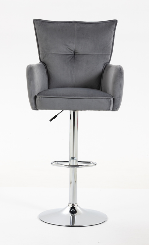 HOKER HR250W GRAFITOWY WELUR  CHROMOWANA PODSTAWA