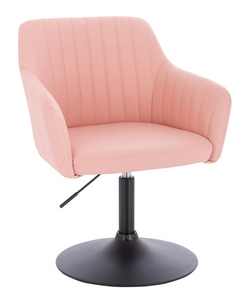 FOTEL HR190N RÓŻOWY CZARNA PODSTAWA