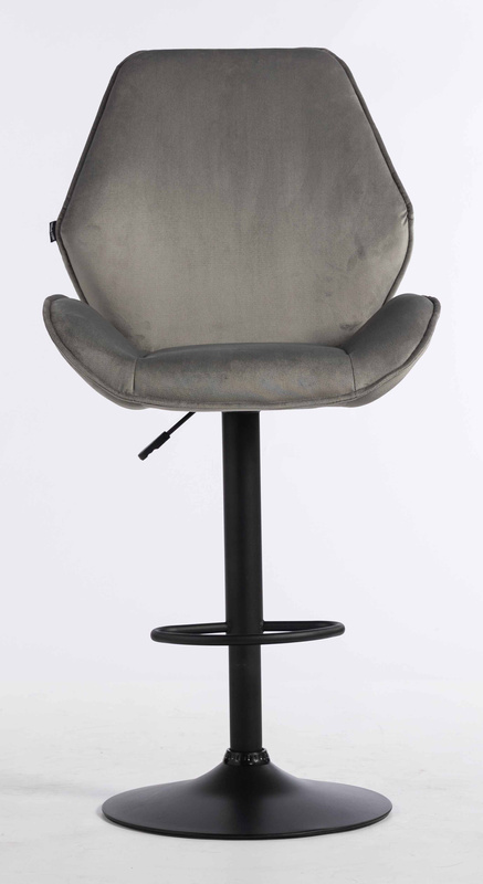 FOTEL HR350W STALOWY WELUR CZARNA PODSTAWA