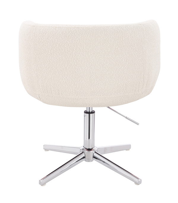 FOTEL HR333CROSS KREMOWY BARANEK CHROMOWANA PODSTAWA