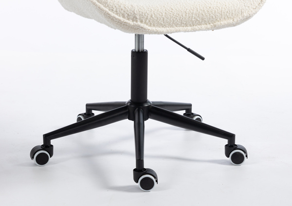 FOTEL HR350K KREMOWY BARANEK CZARNA PODSTAWA