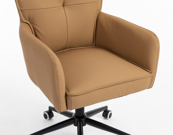 HOKER HR250K KARMELOWY EKOSKÓRA PREMIUM SOFT CZARNA PODSTAWA