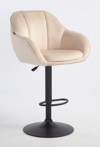 HOKER HR2055W KREMOWY WELUR CZARNA PODSTAWA