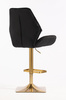 FOTEL HR350KW CZARNY WELUR ZŁOTA PODSTAWA