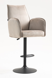 FOTEL HR280W LATTE WELUR CZARNA PODSTAWA