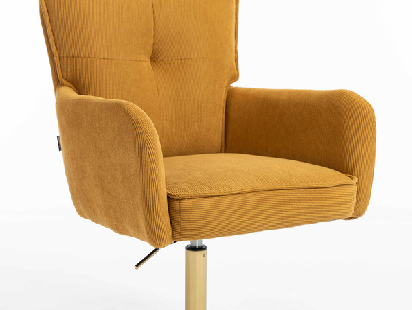 HOKER HR250CROSS ŻÓŁTY CURRY PREMIUM CORD SZTRUKS ZŁOTA PODSTAWA