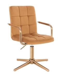 HOKER HR1015PCROSS MIODOWY WELUR ZŁOTA PODSTAWA