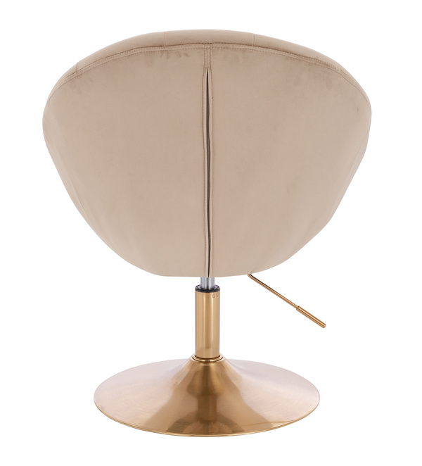 FOTEL HR8516CN LATTE WELUR ZŁOTA PODSTAWA