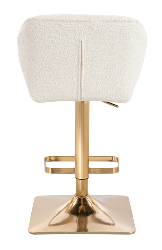 FOTEL HR111KW KREMOWY BARANEK ZŁOTA PODSTAWA