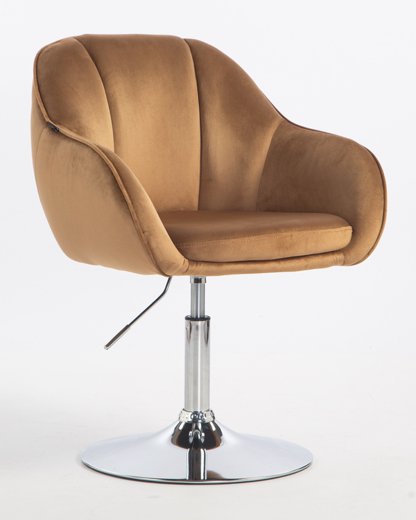 HOKER HR2055N MIODOWY WELUR CHROMOWANA PODSTAWA