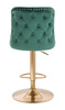 FOTEL HR940W BUTELKOWA ZIELEŃ WELUR ZŁOTA PODSTAWA