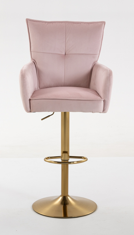 HOKER HR250W PUDROWY RÓŻ WELUR  ZŁOTA PODSTAWA