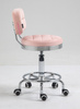 HOKER HR636 PUDROWY RÓŻ WELUR CHROMOWANA PODSTAWA