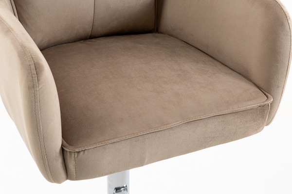 HOKER HR250W LATTE WELUR  CHROMOWANA PODSTAWA