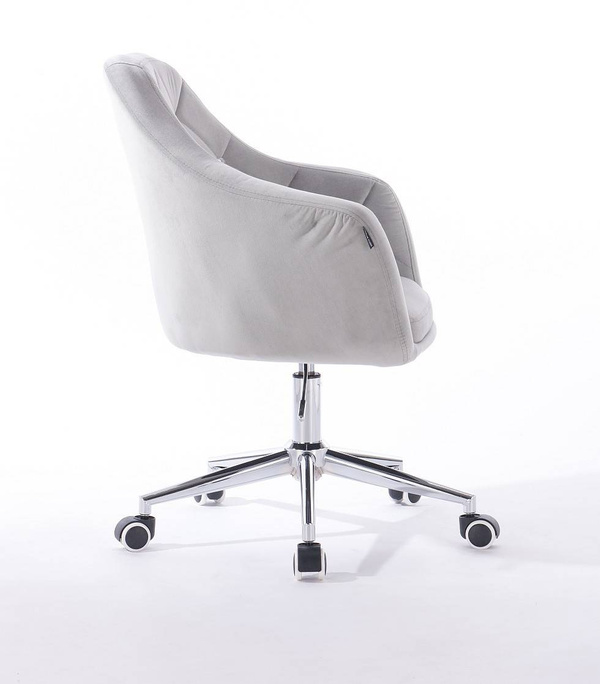 FOTEL HR830CK STALOWY WELUR