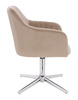 FOTEL HR190CROSS LATTE WELUR CHROMOWANA PODSTAWA