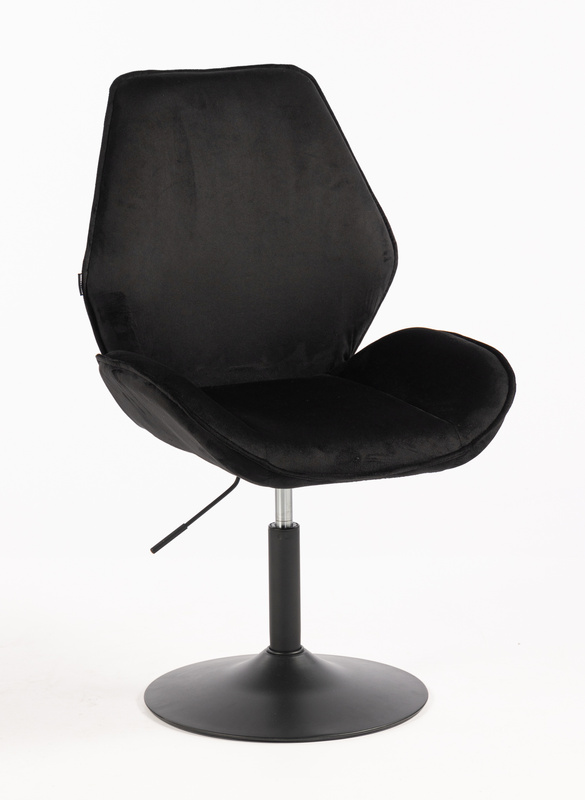 FOTEL HR350N CZARNY WELUR CZARNA PODSTAWA