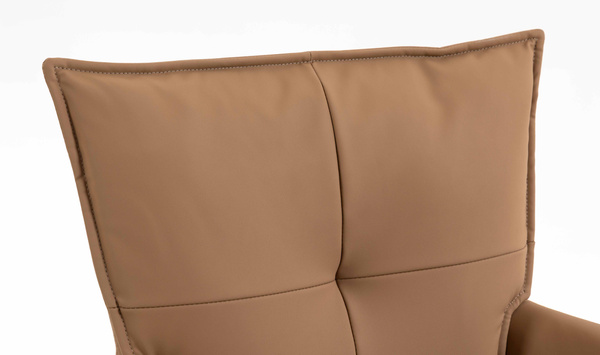 HOKER HR250W KARMELOWY EKOSKÓRA PREMIUM SOFT CZARNA PODSTAWA