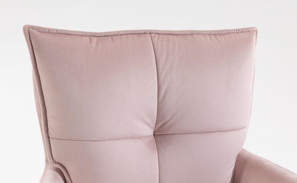 HOKER HR250K PUDROWY RÓŻ WELUR  ZŁOTA PODSTAWA