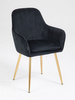 FOTEL HR2022  CZARNY WELUR