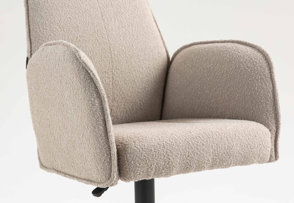 FOTEL HR280W LATTE BARANEK CZARNA PODSTAWA