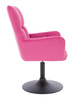 FOTEL HR650N MALINOWY WELUR CZARNA PODSTAWA