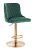 FOTEL HR940W BUTELKOWA ZIELEŃ WELUR ZŁOTA PODSTAWA
