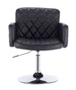 FOTEL HR802N CZARNY CHROMOWANA PODSTAWA
