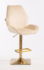 FOTEL HR350KW KREMOWY WELUR ZŁOTA PODSTAWA
