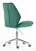 FOTEL HR350K BUTELKOWA ZIELEŃ WELUR CHROMOWANA PODSTAWA