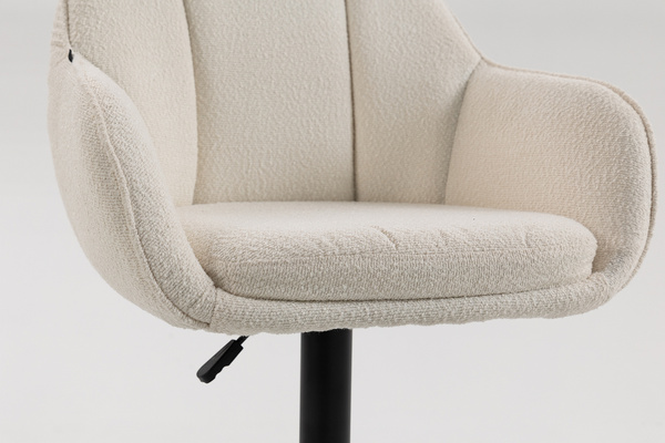 HOKER HR2055W KREMOWY BARANEK CZARNA PODSTAWA