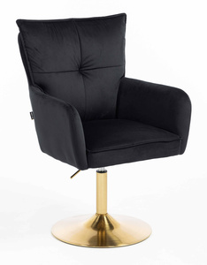 HOKER HR250N CZARNY WELUR  ZŁOTA PODSTAWA